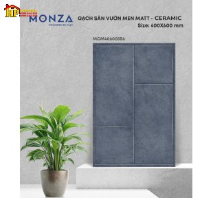 GẠCH LÁT SÂN 40X60 SẮC MÀU XÁM HỌA TIẾT VÂN ĐÁ GHÉP MỘC MẠC CAO CẤP GIÁ RẺ