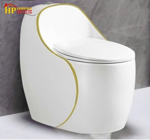 BÀN CẦU KHỐI QUẢ TRỨNG TRẮNG CHỈ VÀNG THÂN CAO GIÁ RẺ