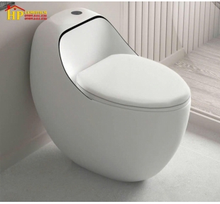 BÀN CẦU KHỐI QUẢ TRỨNG TRẮNG NÚT LỆCH CHỈ ĐEN CAO CẤP GIÁ RẺ