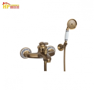 SEN TẮM DÂY ĐỒNG CỔ ĐIỂN TAY BỌC SỨ S-1129