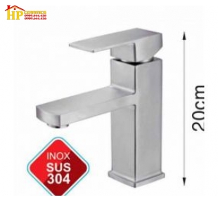 VÒI LAVABO NÓNG LẠNH INOX 304 VUÔNG 301