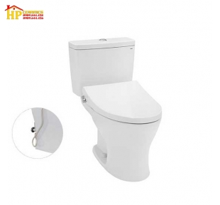 BÀN CẦU HAI KHỐI TOTO CS735DE4 NẮP VỆ SINH CHÍNH HÃNG