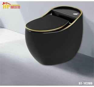 BÀN CẦU KHỐI QUẢ TRỨNG ĐEN CHỈ VÀNG ST209 CAO CẤP GIÁ RẺ