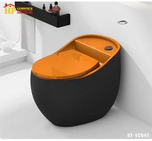 BÀN CẦU KHỐI QUẢ TRỨNG THÂN ĐEN THÙNG VÀNG ST-641 CAO CẤP GIÁ RẺ