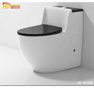 BÀN CẦU KHỐI TRẮNG NẮP ĐEN 122D CAO CẤP GIÁ RẺ