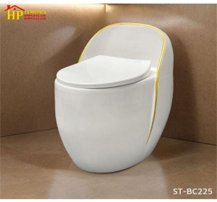 BÀN CẦU KHỐI QUẢ TRỨNG MÀU TRẮNG CHỈ VÀNG BC225 CAO CẤP GIÁ RẺ