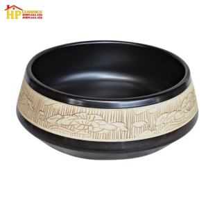 CHẬU LAVABO SỨ HOA VĂN MỸ THUẬT CĐ13