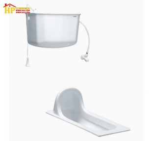 BÀN CẦU XỔM KÉT NƯỚC TREO TƯỜNG CAESAR CS1280 CHÍNH HÃNG