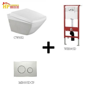 BÀN CẦU TREO TƯỜNG TOTO CW682 CHÍNH HÃNG