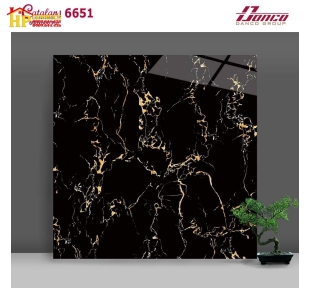 Gạch 60x60 Ốp Lát Phòng Khách Đen Vân Cam