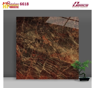 Gạch Lát Nền 60x60 Bóng Kiếng Catalan Màu Nâu Đỏ