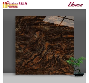 Gạch Ốp Lát Catalan 60x60 Bóng Kiếng Vân Đá Nâu