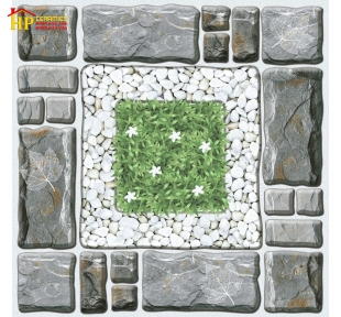 GẠCH LÁT SÂN VƯỜN 50X50 CỎ GIỮA VIỀN SỎI 5406 CAO CẤP GIÁ RẺ