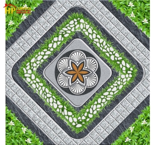 GẠCH LÁT SÂN VƯỜN 50X50 CỎ XUNG QUANH SỎI Ở GIỮA 5801 CAO CẤP GIÁ RẺ