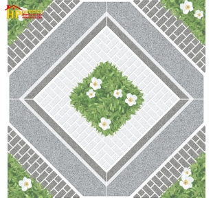 GẠCH LÁT SÂN VƯỜN 50X50 CỎ GIỮA VIỀN XÁM 5802 CAO CẤP GIÁ RẺ
