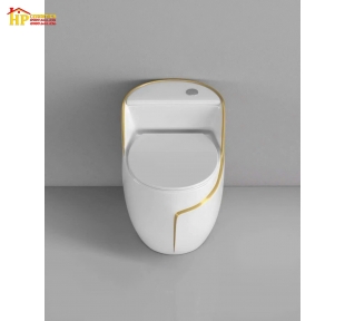 BÀN CẦU TRỨNG TRẮNG CHỈ VÀNG