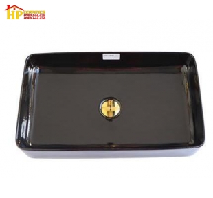 LAVABO SỨ ĐEN ĐỂ BÀN L6035