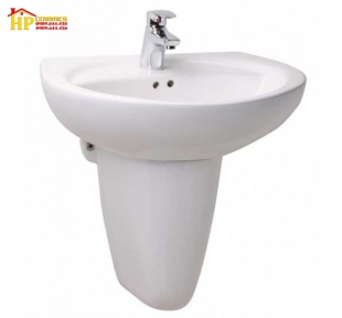 LAVABO TREO TƯỜNG CHÂN NGẮN CAESAER L2220/P2443 CHÍNH HÃNG