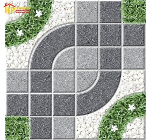 GẠCH LÁT SÂN VƯỜN 50X50 CỎ SỎI VIỀN XÁM 5530 CAO CẤP GIÁ RẺ
