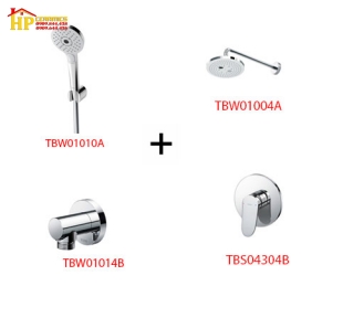 SEN TẮM ÂM TƯỜNG TOTO TBS04304B KÈM PHỤ KIỆN 3 MÓN