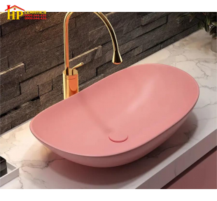 LAVABO THUYỀN ĐỂ BÀN MÀU HỒNG LA-03H