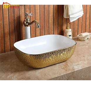 LAVABO ĐẶT BÀN MẠ VÀNG SANG TRỌNG LA-62