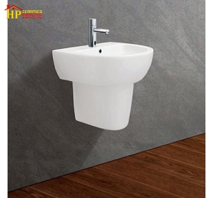 CHẬU LAVABO TREO TƯỜNG CHÂN NGẮN VIGLACERA VI51 CHÍNH HÃNG