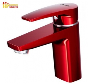 VÒI LAVABO NÓNG LẠNH MÀU ĐỎ CAESAR B390CRU CHÍNH HÃNG