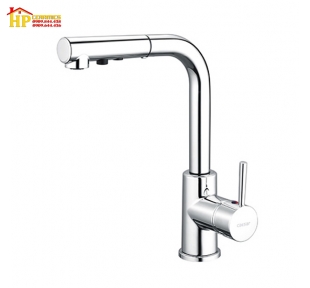 VÒI RỬA CHÉN NÓNG LẠNH DÂY RÚT CAESAR K915C CHÍNH HÃNG