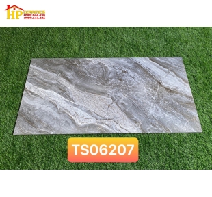 GẠCH LÁT NỀN 60X120 VÂN ĐÁ XÁM ĐẬM 6207