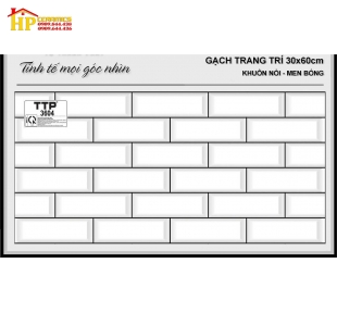 GẠCH ỐP TƯỜNG 30X60 TRANG TRÍ Ô VUÔNG TRẮNG 3604 CAO CẤP GIÁ RẺ
