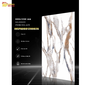 GẠCH LÁT NỀN 60X120 TRẮNG VÂN ĐẬM NÂU 026