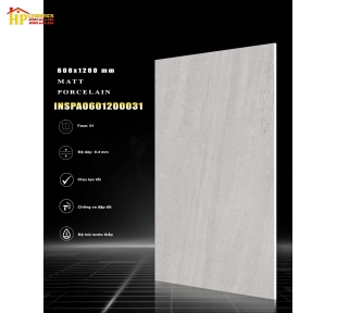 GẠCH LÁT NỀN 60X120 VÂN XÁM XÉO LỢT 031
