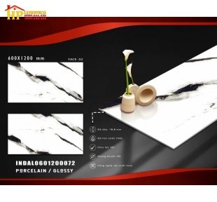 GẠCH LÁT NỀN 60X120 TRẮNG VÂN KHÓI ĐẬM 072