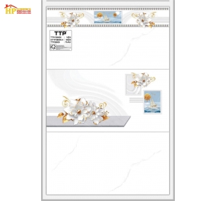 GẠCH 30X60 TRẮNG KHÓI  BÔNG CHỈ VÀNG