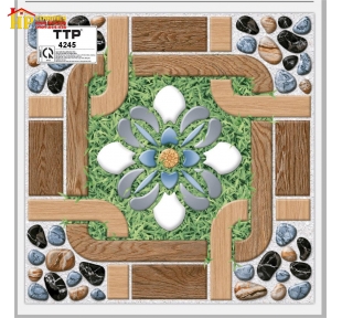 GẠCH SÂN VƯỜN 40X40 HOA VĂN CỎ ĐA SẮC GIÁ RẺ