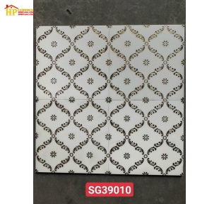 GẠCH 30X30 TRẮNG HINH THÔI BÔNG NHỦ VÀNG
