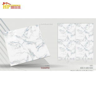 GẠCH LÁT NỀN 60X60 TRẮNG VÂN KHÓI XANH 66P02
