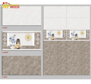 GẠCH 30X60 ĐÁ NÂU VÂN ĐIỂM BÔNG HỒNG