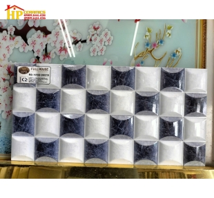 GẠCH ỐP TƯỜNG TRANG TRÍ 25X50 Ô VUÔNG XÁM ĐEN 250319 CAO CẤP GIÁ RẺ