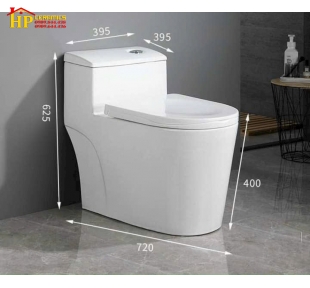 BÀN CẦU MỘT KHỐI NÚT LỆCH 