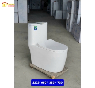 BÀN CẦU MỘT KHỐI TRẮNG NẮP UF 2229