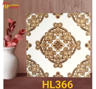 GẠCH TRANG TRÍ 30X30 BÔNG VÀNG KHẮC KIM