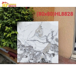 GẠCH LÁT NỀN 80X80 TRẮNG VÂN KHÓI LỚN 8828