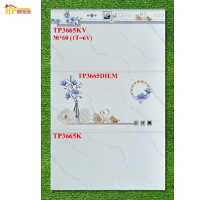 GẠCH 30X60 VÂN TRẮNG KHÓI ĐIỂM BÌNH BÔNG BẠC 3665