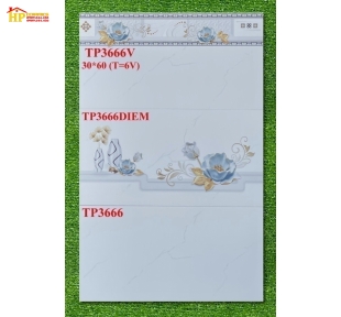 GẠCH 30X60 VÂN TRẮNG KHÓI NHẸ ĐIỂM BÔNG TO XANH