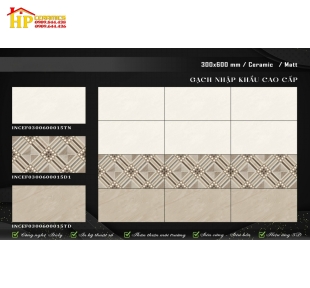 GẠCH 30X60 VÂN ĐÁ NÂU XÉO ĐIỂM HÌNH VUÔNG XÉO 3D