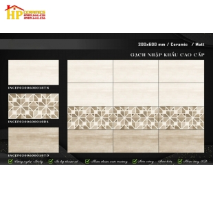 GẠCH 30X60 VÂN VÀNG MEN MATT ĐIỂM 3D