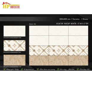 GẠCH 30X60 NÂU VÂN ĐÁ ĐIỂM HÌNH THOI BÔNG 3D