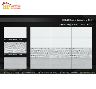 GẠCH 30X60 VÂN ĐÁ MỜ HIỆU ỨNG 3D